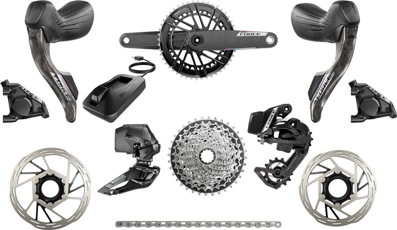 SRAM Force E1 50-37T Carbon AXS 12-fach Gruppe SRAM