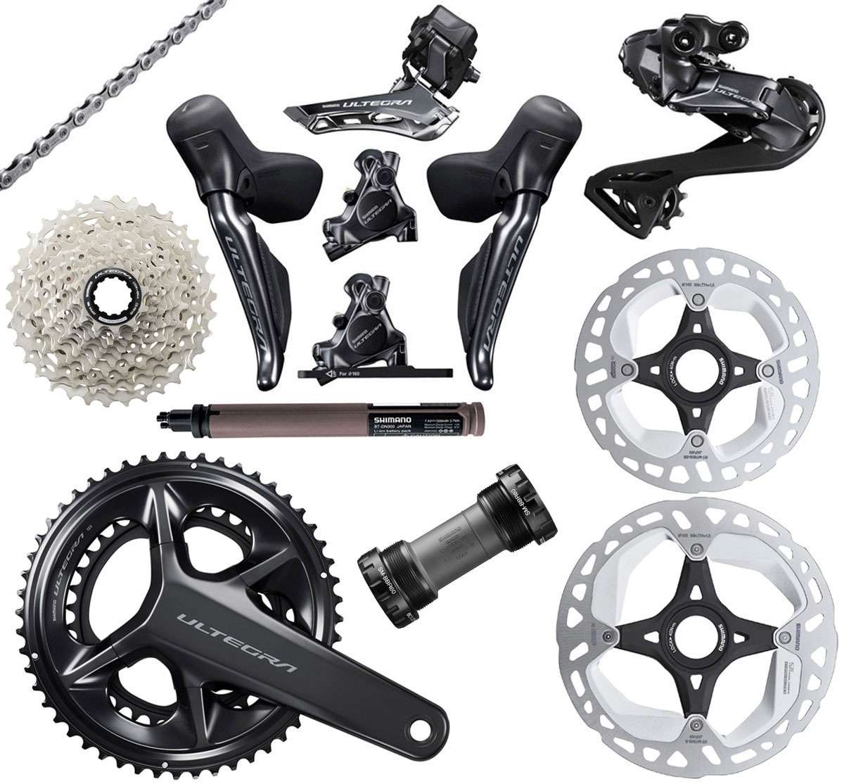 Shimano ULTEGRA Di2 R8170 2x12-fach Gruppe Disc 140/160mm Shimano