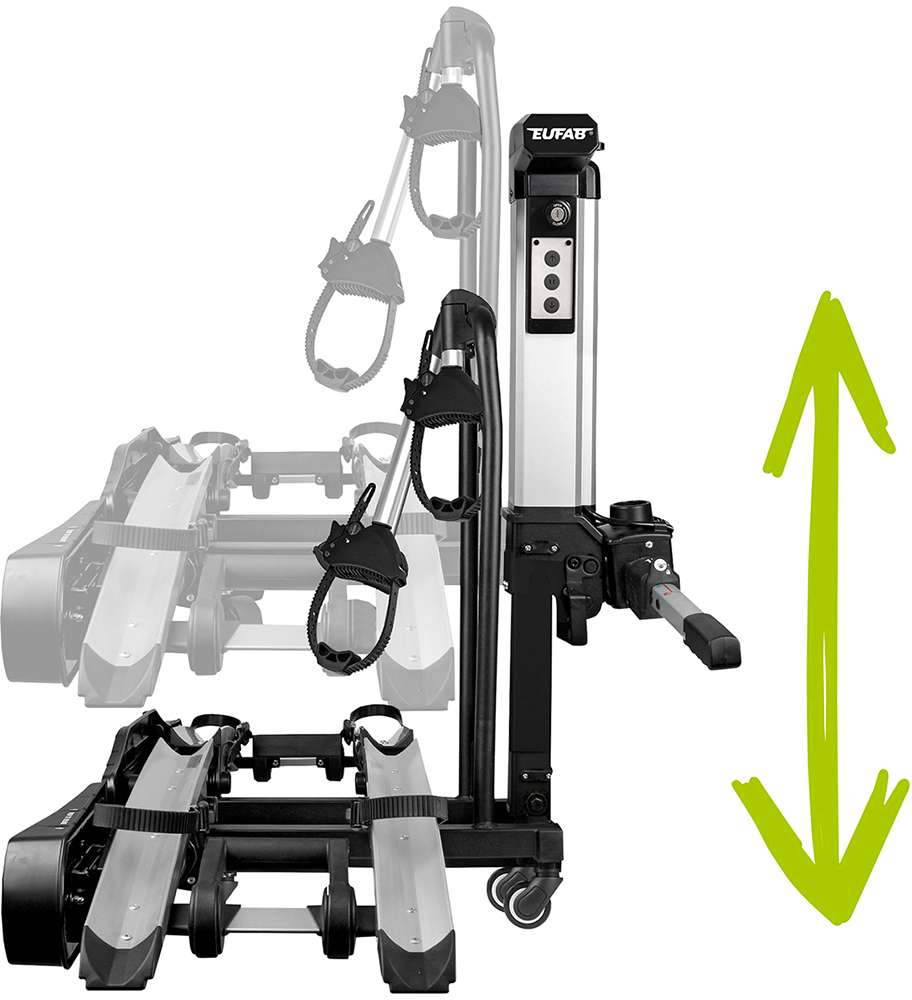 Eufab Bike Lift - elektrisch absenkbarer Fahrradträger Eufab